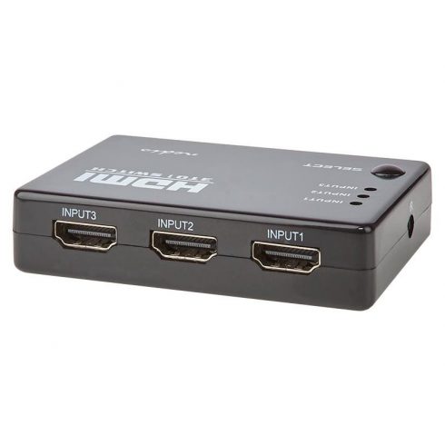 NEDIS HDMI stikalo/ 3x HDMI vhod/ 1x HDMI izhod/ 1080p/ ABS/ antracit/ škatla