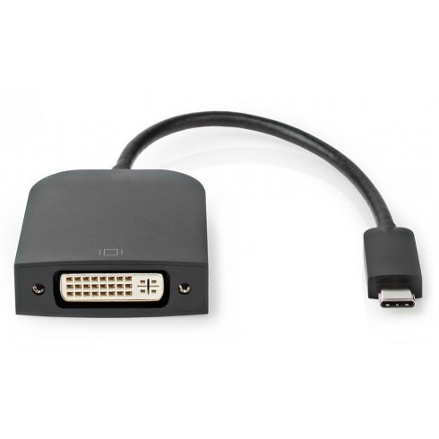 NEDIS kabelski adapter USB 3.2 Gen 1/ USB-C vtič - DVI-D 24+1 vtičnica/ okrogel/ črn/ 20 cm