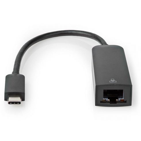 NEDIS kabelski adapter USB 3.2 Gen 1/ USB-C vtič - RJ45 vtičnica/ okrogel/ črn/ 20 cm