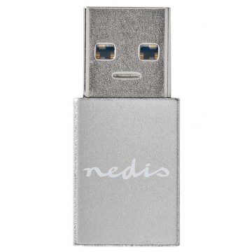   NEDIS PROFIGOLD USB-A/USB 3.2 Gen 1 adapter/ USB-A vtič - USB-C vtičnica/ aluminij/ srebrn/ BOX