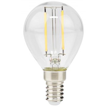   NEDIS LED sijalka E14/ G45/ 2 W/ 220 V/ 250 lm/ 2700 K/ topla bela/ retro stil/ prozorna