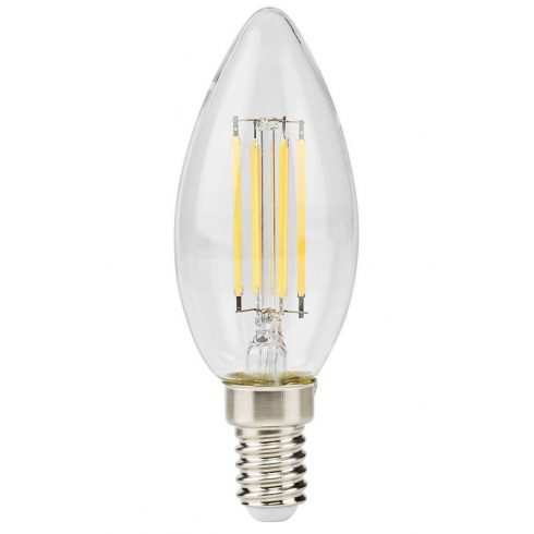 NEDIS LED sijalka E14/ svečka/ 4,5 W/ 220 V/ 470 lm/ 2700 K/ zatemnitev/ topla bela/ retro stil/ prozorna