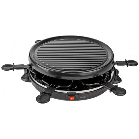 NEDIS Gourmet / Raclette žar/ električni/ poraba 800W/ za 6 oseb/ površina proti prijemanju/ črn