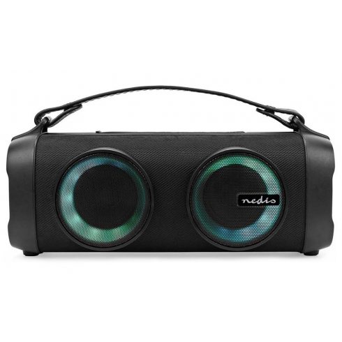 Party zvočnik NEDIS/ 1.0/ moč 24 W/ Bluetooth/ AUX/ USB-C/ USB-A/ 3,5 mm jack/ IPX4/ črn