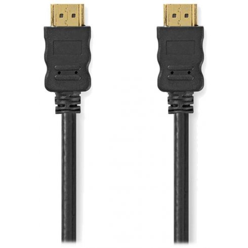 Kabel NEDIS High Speed HDMI 1.4 z Ethernetom/ 4K@30Hz/ pozlačeni priključki HDMI-HDMI/ črn/ veliko/ 1 m