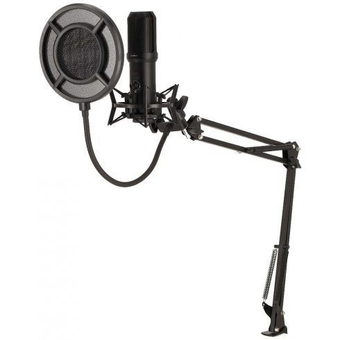 NEDIS gaming mikrofon GSMIC410BK/ prenosnik/ namizni/ stikalo/ POP filter/ USB-A/ črn