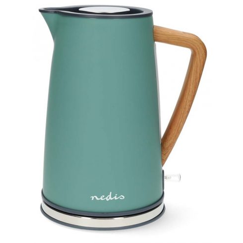 NEDIS kuhalnik vode KAWK510EGN/ prostornina 1,7 l/ Soft-Touch/ 1850 - 2200 W/ nerjaveče jeklo/ zelen