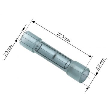 43-092# Izolirani konektor konektor 27,3/3,8/2,3 modra