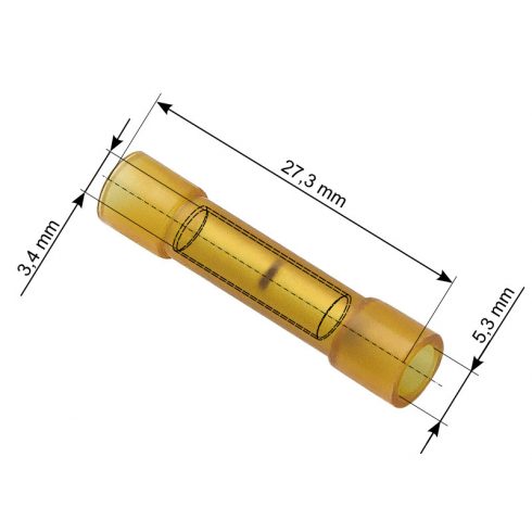 43-093# Izolirani konektor konektor 27,3/5,3/3,4 rumena