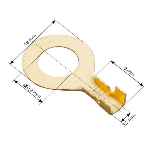 43-099# Neizolirani obročni konektor 10,5/18/9