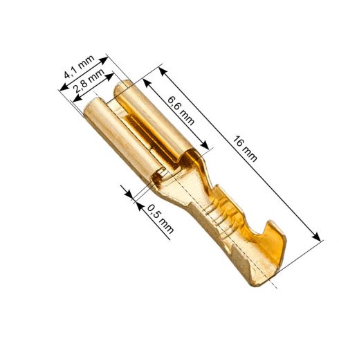 43-105# Neizolirani ploščati ženski konektor 2,8/16