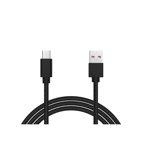 66-141# USB 2.0 a - usb-c priključek 1.0 m črna pletenica