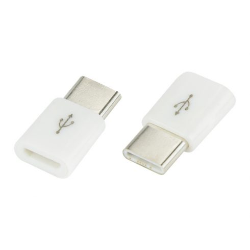 75-797# USB adapter, mikro USB vtičnica-USB-C konektor, bela