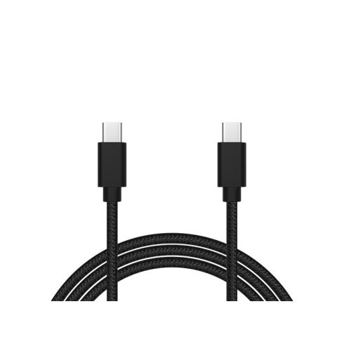 66-156# USB-C - priključek USB-C 2.0 1,5 m črna pletenica