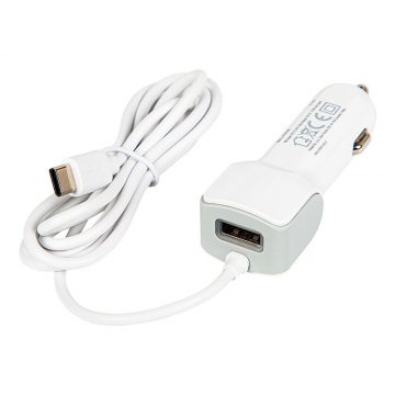   75-729# Avtopolnilec 5v 2.1a usb-c + usb vtičnica 12v-24v d21c