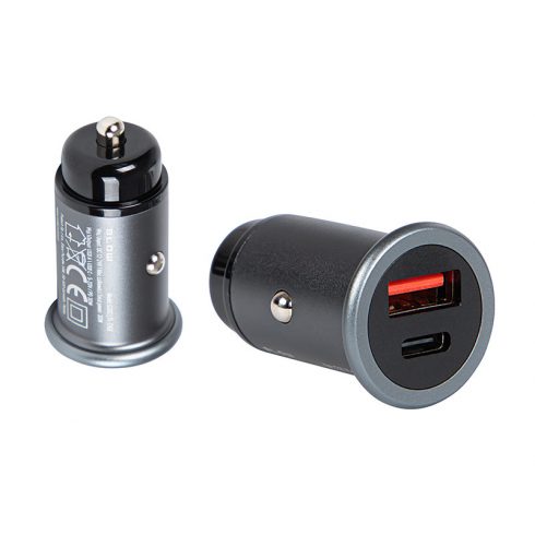 75-726# Avtopolnilec usb + usb-c vtičnica 30w g30c