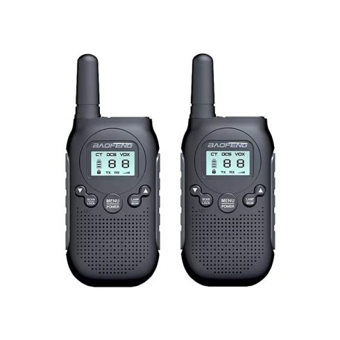 24-929# PMR BF-T6 Radio 2W 2 kos črn Baofeng