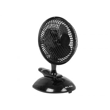   44-023# Namizni ventilator 6"/15cm Clip 25" 2 v 1 črn