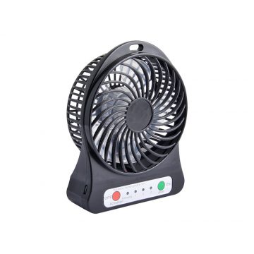 44-501# Namizni ventilator 10cm USB + baterija, črn