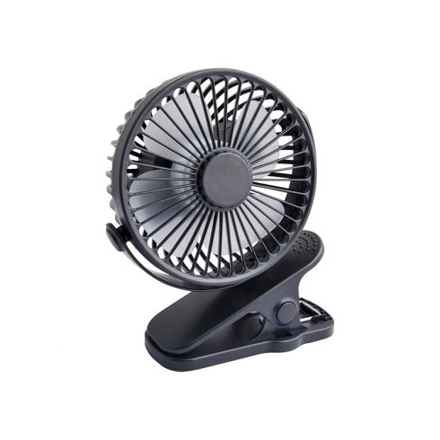 44-506# Namizni ventilator s sponko 10cm USB + baterija črna