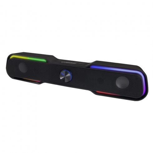 EGS101 Esperanza USB zvočnik/soundbar LED mavrični skrilavec