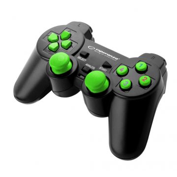 EGG102G Gamepad PC USB Warrior Black-Green Esperanza