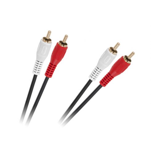 Kabel 2 x RCA - 2 x RCA 1,5 m črn 4 mm