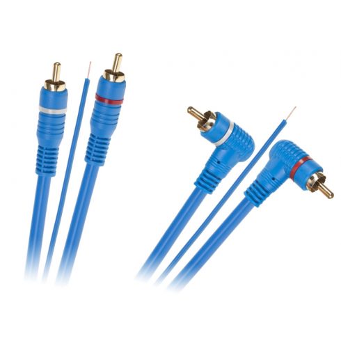 Kabel 2 x RCA - 2 x RCA + žica 5 m pod kotom - ravna