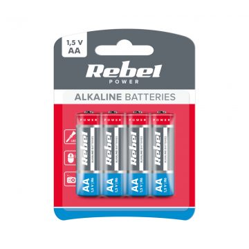 Alkalne baterije REBEL LR6 4 kos/bl.