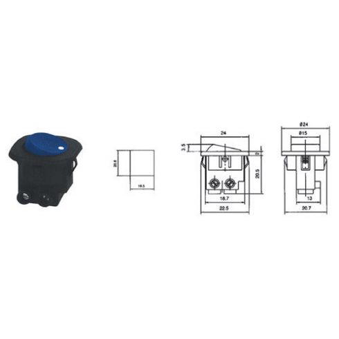 PRK0009C RS-101-7C modri stikalni konektor