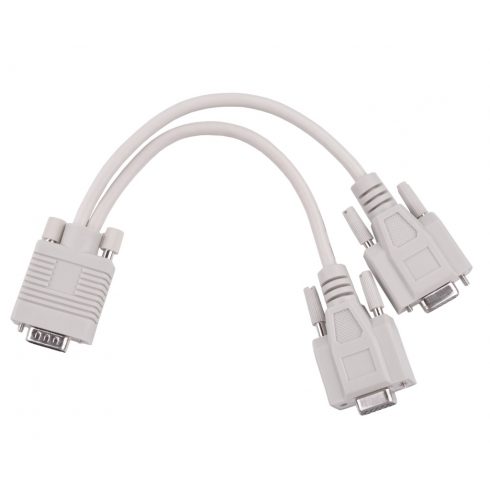 VGA adapter (15-polni moški) -2x (15-polni ženski)