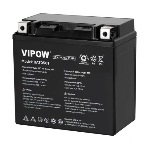 VIPOW tip MC akumulator za motorna kolesa 12V 12Ah