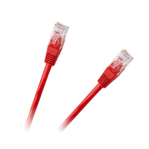 Patchcord kabel UTP 8c plug-plug 0,5 m CCA rdeč