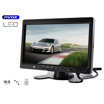   Nvox hm 716 hd monitor z naslonom za glavo ali samostoječi lcd 7 inčni HD z av okvirjem 12V