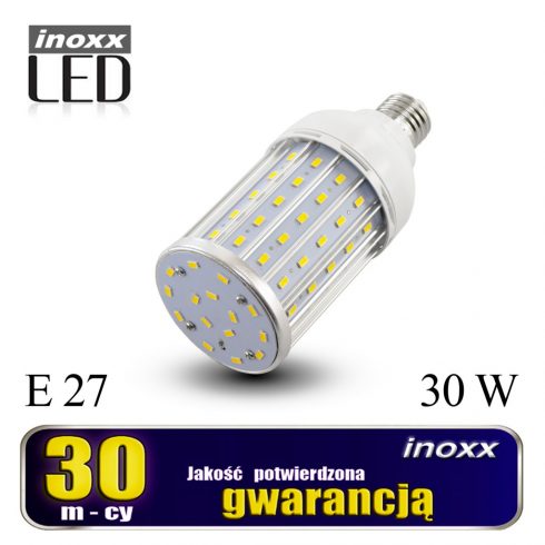 E27 LED corn žarnica 30w kovinska 6000k hladno