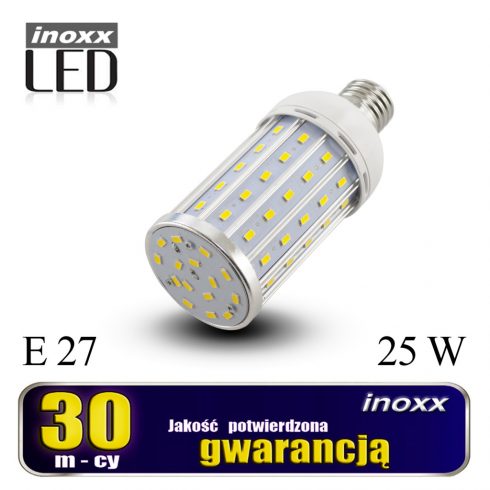 E27 LED koruzna žarnica 25w kovinska 3000k toplo