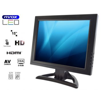 LCD zaslon na dotik 15 inčni VGA HDMI 12v 230v