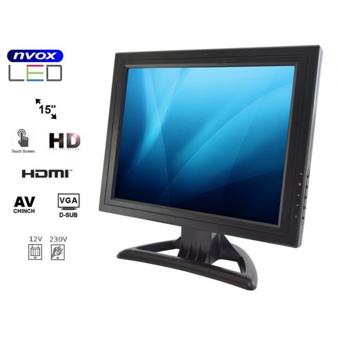 LCD zaslon na dotik 15 inčni VGA HDMI 12v 230v