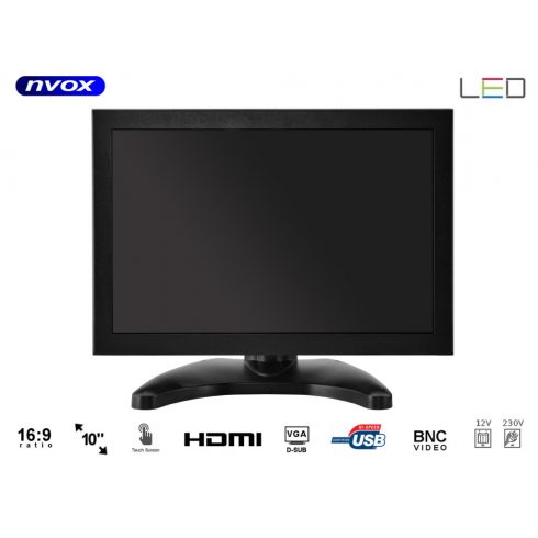 IPS zaslon z odprtim okvirjem na dotik LED 10-palčni VGA HDMI USB AV 12V 230V