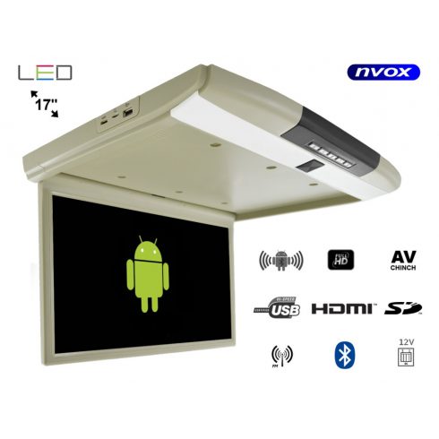 17-palčni LED spuščeni stropni monitor Android USB FM BT WiFi 12v/24v