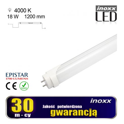 LED fluorescentna cev 120cm 18w t8 4000k g13 nevtralno