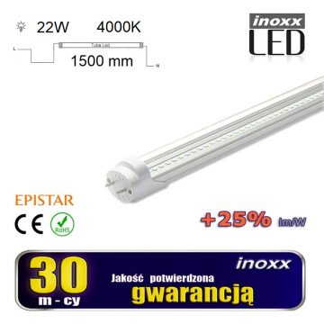   LED fluorescentna cev 150cm 22w T8 4000K G13 nevtralno prozorna