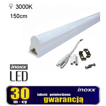   T5 LED linearna fluorescenčna cev 150 cm 22 W topla 3000 K integrirana s površinsko nameščeno svetilko