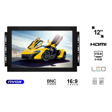   12-palčni LED-monitor odprtega okvirja z vhodom VGA HDMI BNC... (NVOX OP1211 VGA)