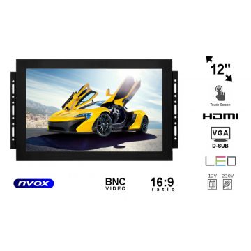   12-palčni LED zaslon na dotik odprtega okvirja z vhodom VGA HDMI BNC... (NVOX OP1211T)