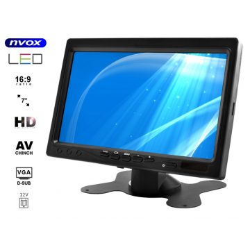   Naslon za glavo ali samostoječi lcd monitor 7 inch hd av vga z okvirjem 12V