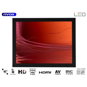   Monitor na dotik z odprtim okvirjem led 10-palčni vga hdmi usb bnc av 12v 230v