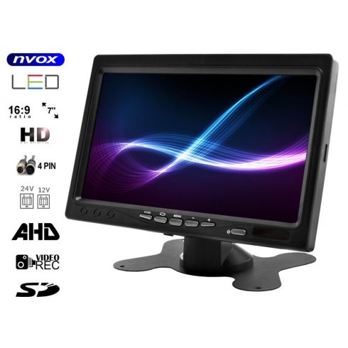 Nvox ahm612r dvojni avtomobilski monitor prostostoječi 7-palčni ahd/hd LCD s 4-pinskim okvirjem 12/24v komplet