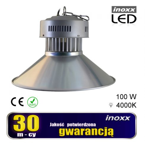 LED industrijska svetilka 100w visoka zaslonka COB 4000k nevtralna 10.000lm