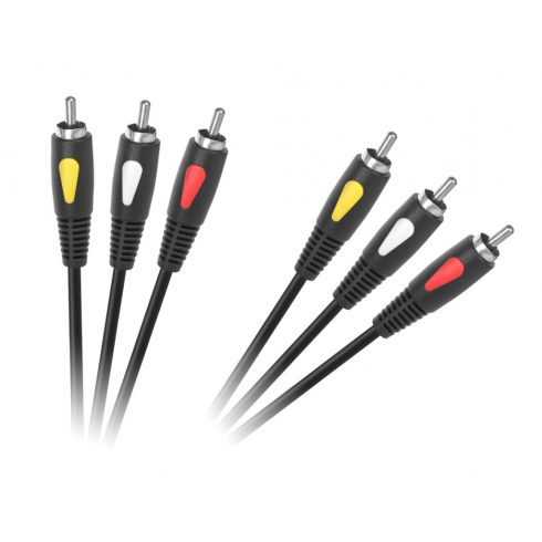 3RCA-3RCA 1,0 m kabel Cabletech Eco-Line